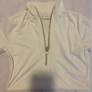 Meshki long sleeve crop top